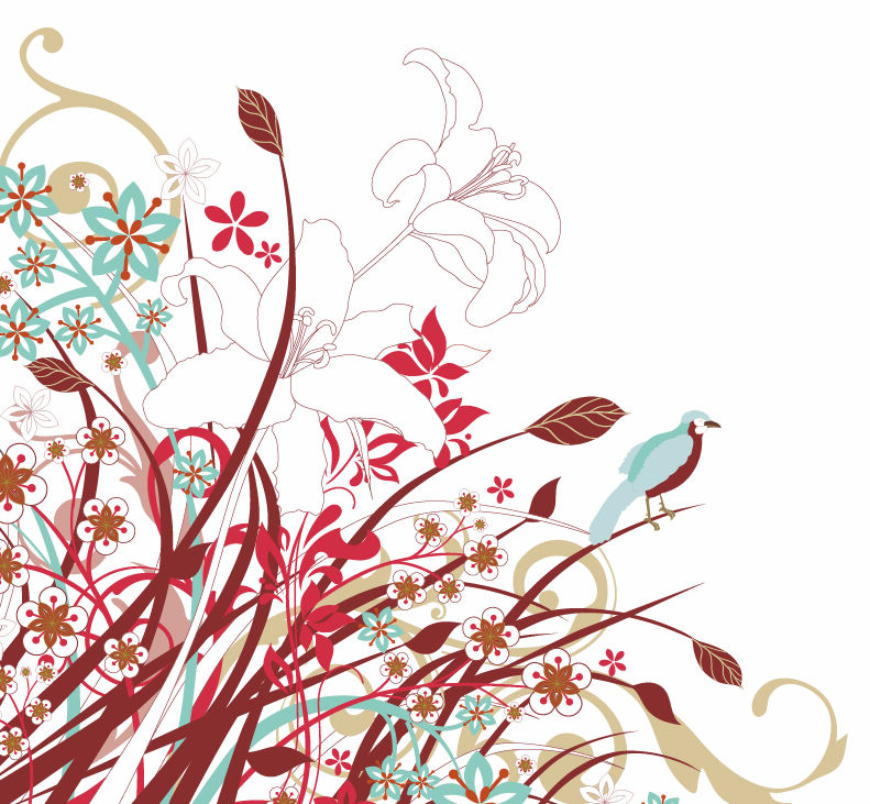 free vector Abstract Floral Flowers Vector Graphic
